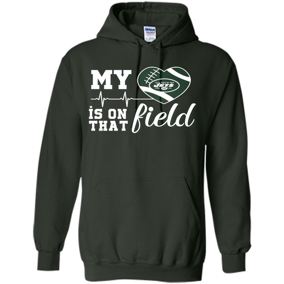New York Jets Football My Heart is on that Field - Hoodie