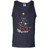 Merry And Bright Plumber Christmas Tree Shirt PINGPONG - Tank Top