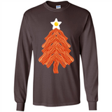 Bacon & Eggs Over Easy Fried Food Breakfast Xmas Tree Foodie - Long Sleeve T-Shirt