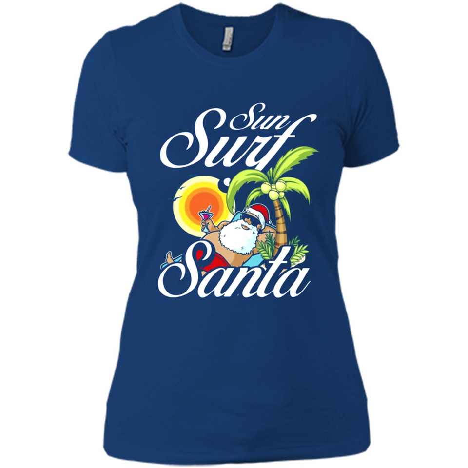 Sun Surf Santa - Ladies' Boyfriend T-Shirt