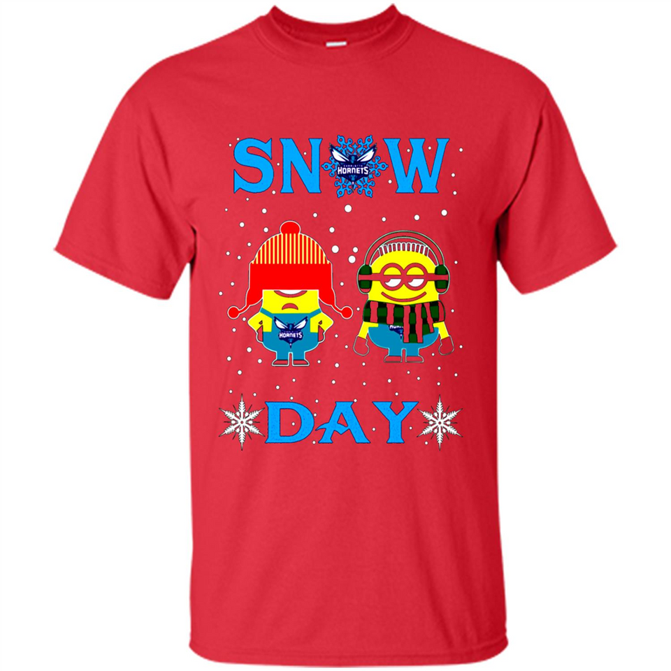 Snow Day Shirt For Charlotte Hornets Vs Minion Fans pingpong
