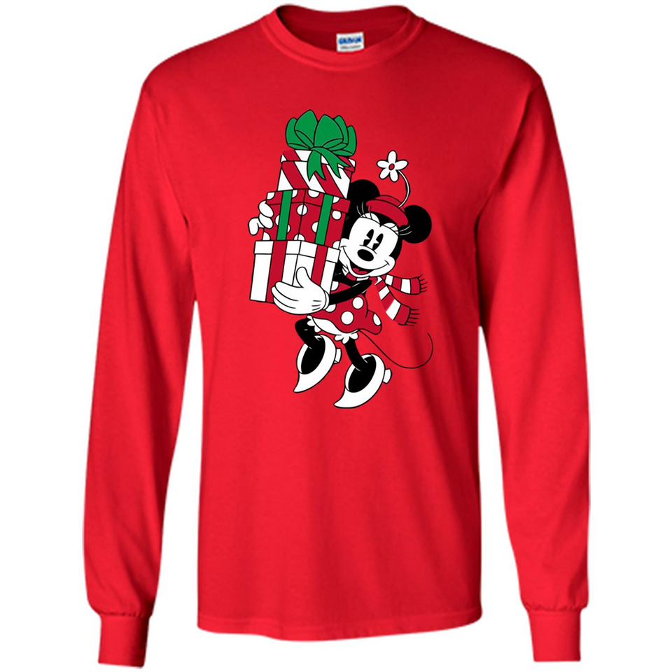 Disney Minnie Mouse Christmas Gift Sweatshirt - Long Sleeve T-Shirt