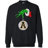 Funny Appalachian State Mountaineers Glitter Grinch Monogram Ornament Christmá - Sweatshirt
