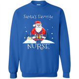 Funny Christmas Nurse Shirt, Santa_s Favorite Nurse - Sweatshirt