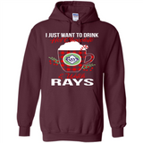 I Just Want To Drink Hot Chocolate & Watch Tampa Bay Rays Ugly Christmas Sweater PINGPONG