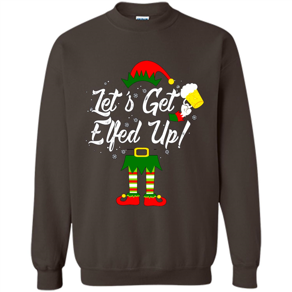 Let's Get Elfed Up Drinking Beer Christmas PINGPONG