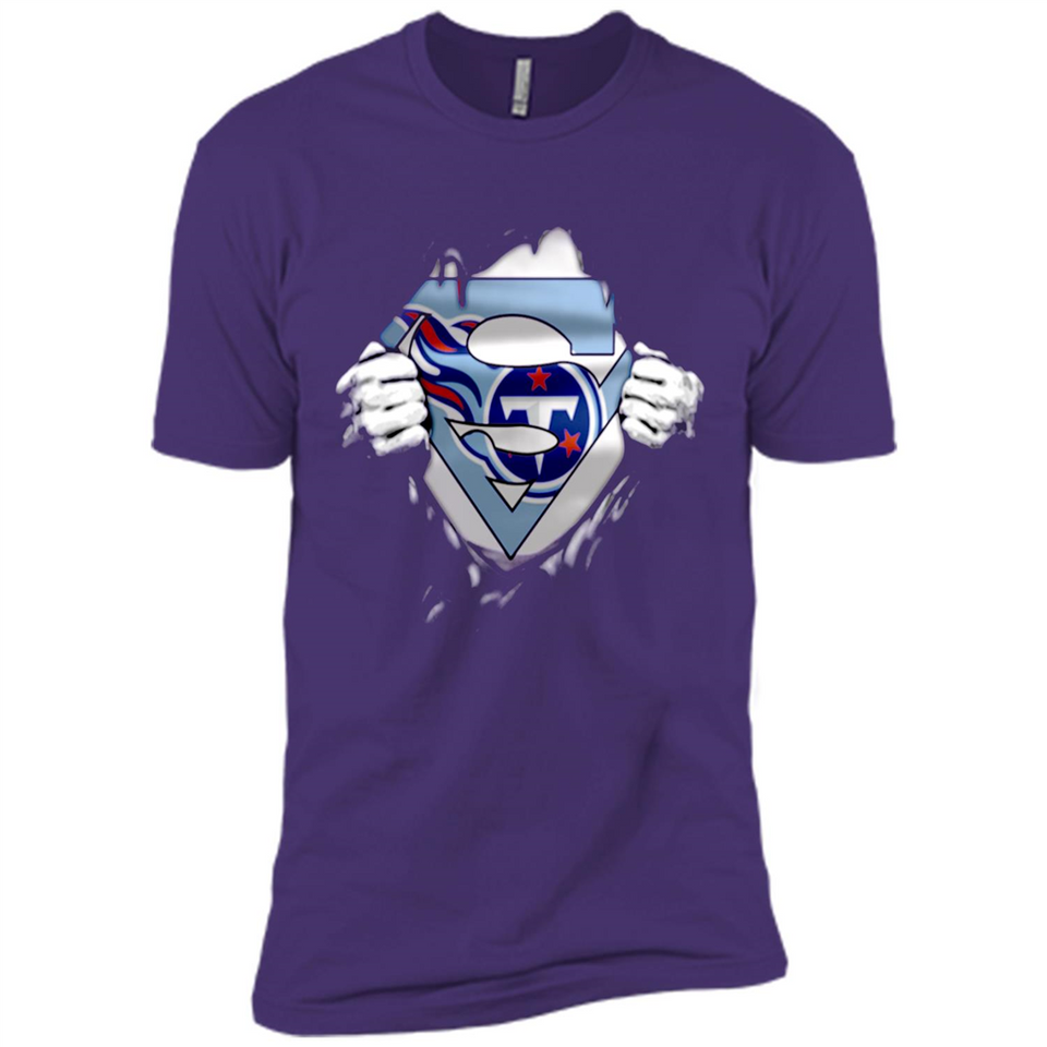 Tennessee Titans And Superman Fans - Premium Short Sleeve T-Shirt