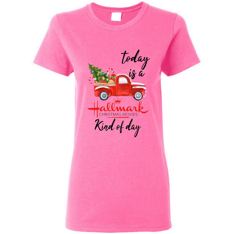Today is A Hallmark Christmas Movies Kind of Day Sweatshirt - Ladies Short-Sleeve