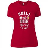Chili Cookoff Funny T-shirt Chili And Beer - Ladies' Boyfriend T-Shirt