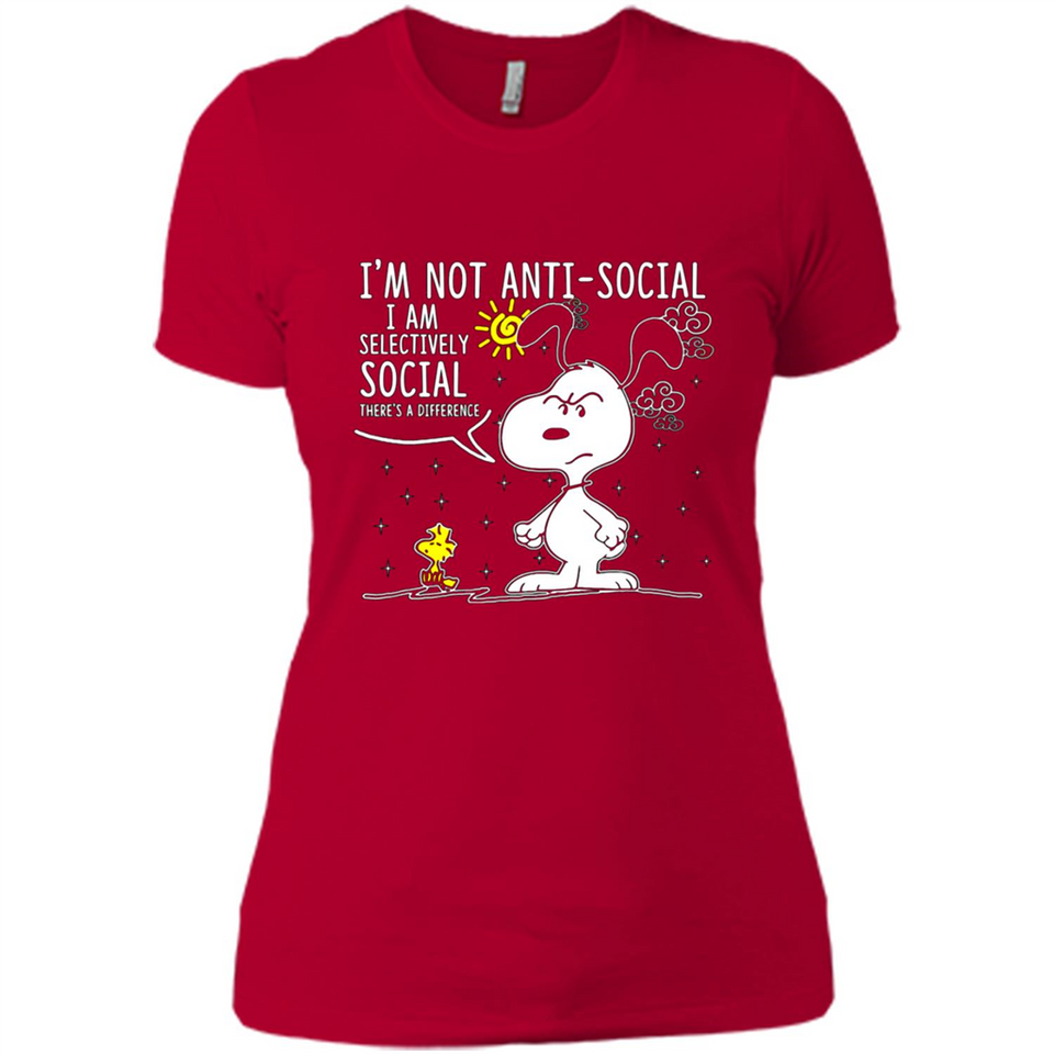 Snoopy I'm Not Anti-Social I Am Selectively Social