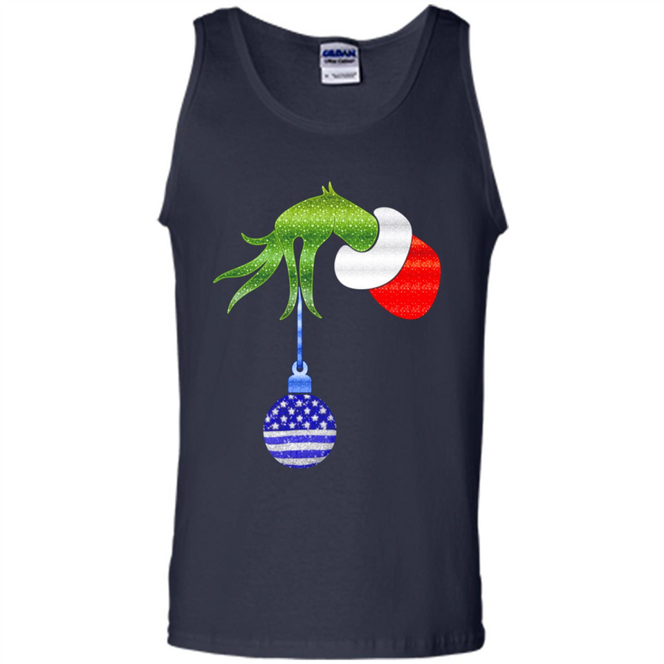Grinch Holding American Flag ornament Christmas