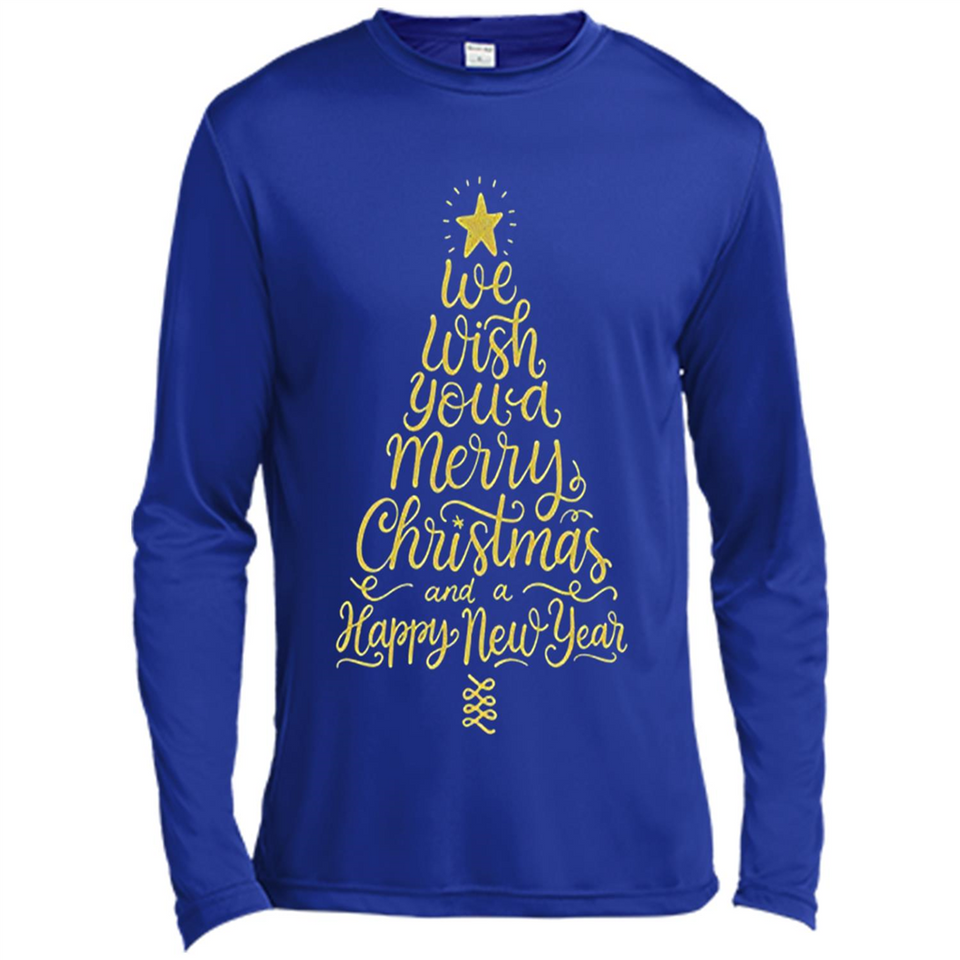 Christmas Tree T-Shirt Funny Mery Christmas Gift Idea - Canvas Long Sleeve T-Shirt