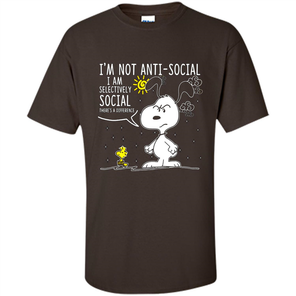 Snoopy I'm Not Anti-Social I Am Selectively Social