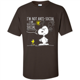 Snoopy I'm Not Anti-Social I Am Selectively Social