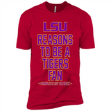 Reasons to be a LSU Tigers Fan Complete List on Back - Funny - Premium Short Sleeve T-Shirt