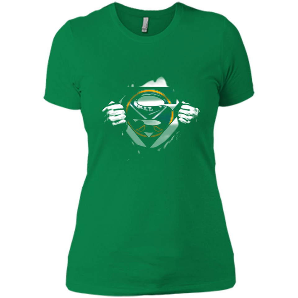 Buffalo Sabres And Superman Fans - Ladies' Boyfriend T-Shirt