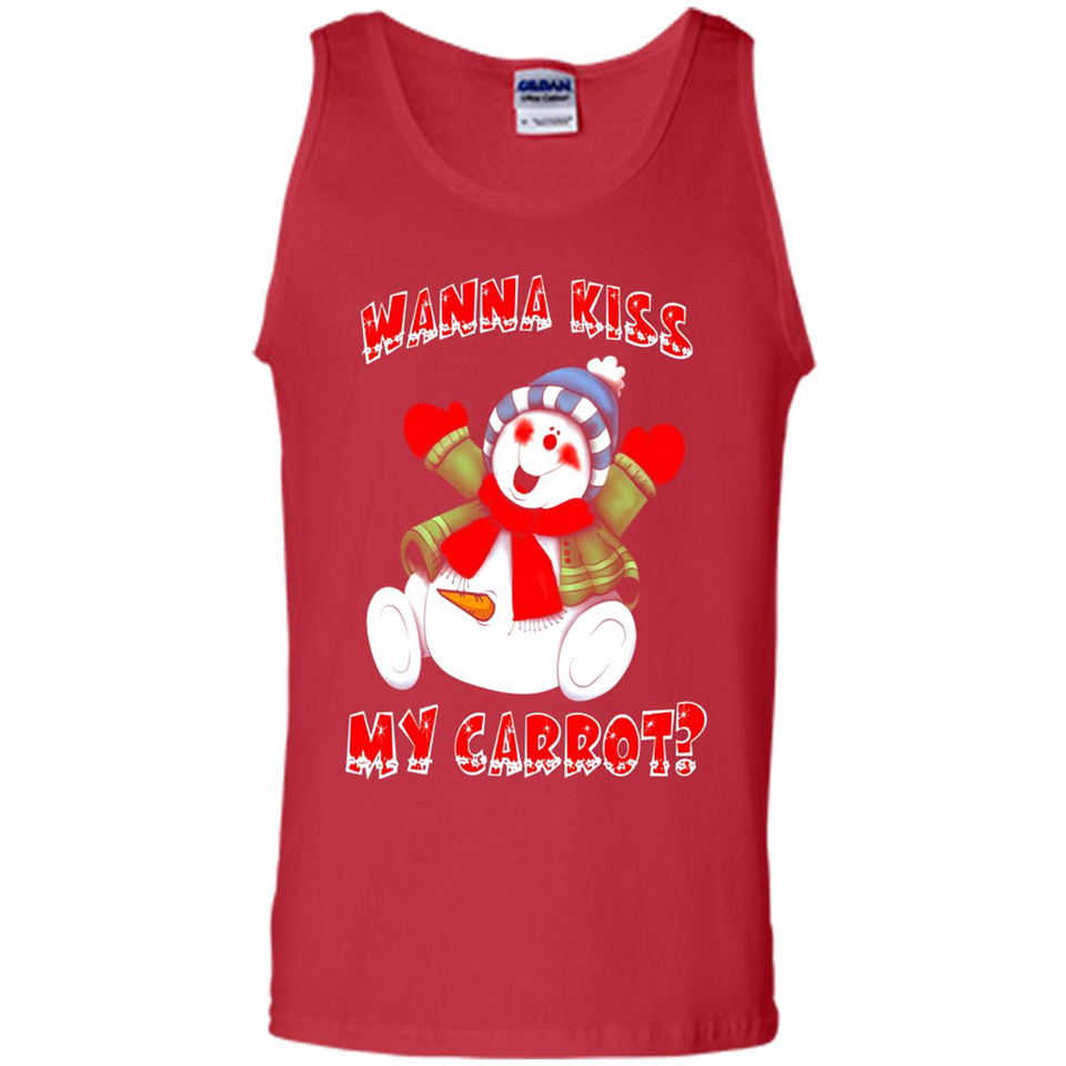 Snowman Wanna Kiss My Carrot Christmas - Tank Top