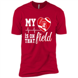 Stanford Cardinal Football My Heart is on that Field - Premium Short Sleeve T-Shirt