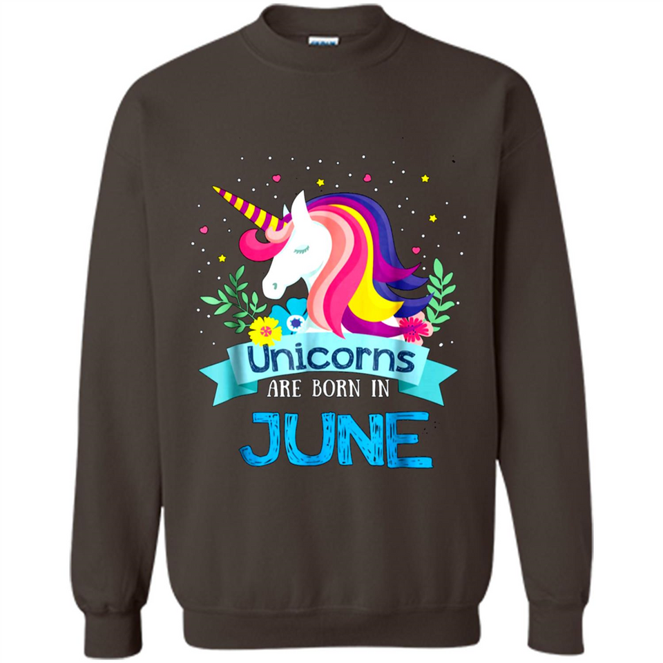 Unicorns are born in June Birthday Rainbow Gift Ladies Custom