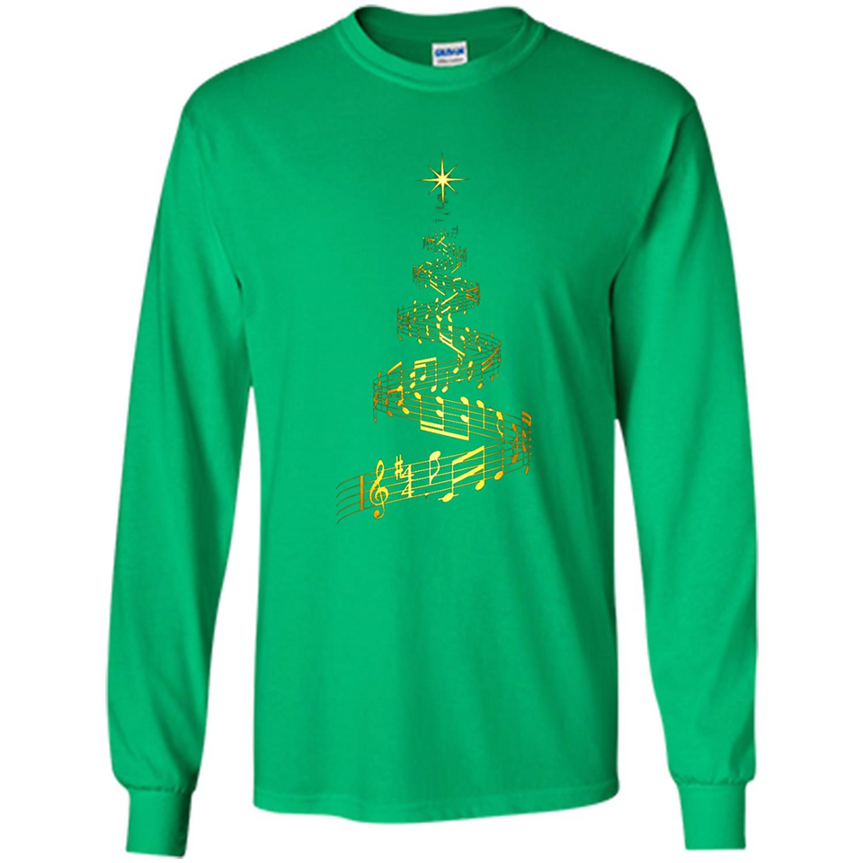 Music Note Christmas Tree Xmas Music Lover Mug PINGPONG - Long Sleeve T-Shirt