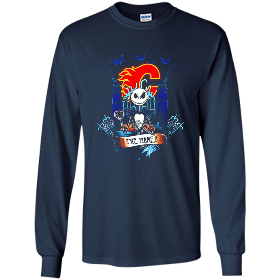 Calgary Flames Halloween The Nightmare Before Christmas - Long Sleeve T-Shirt