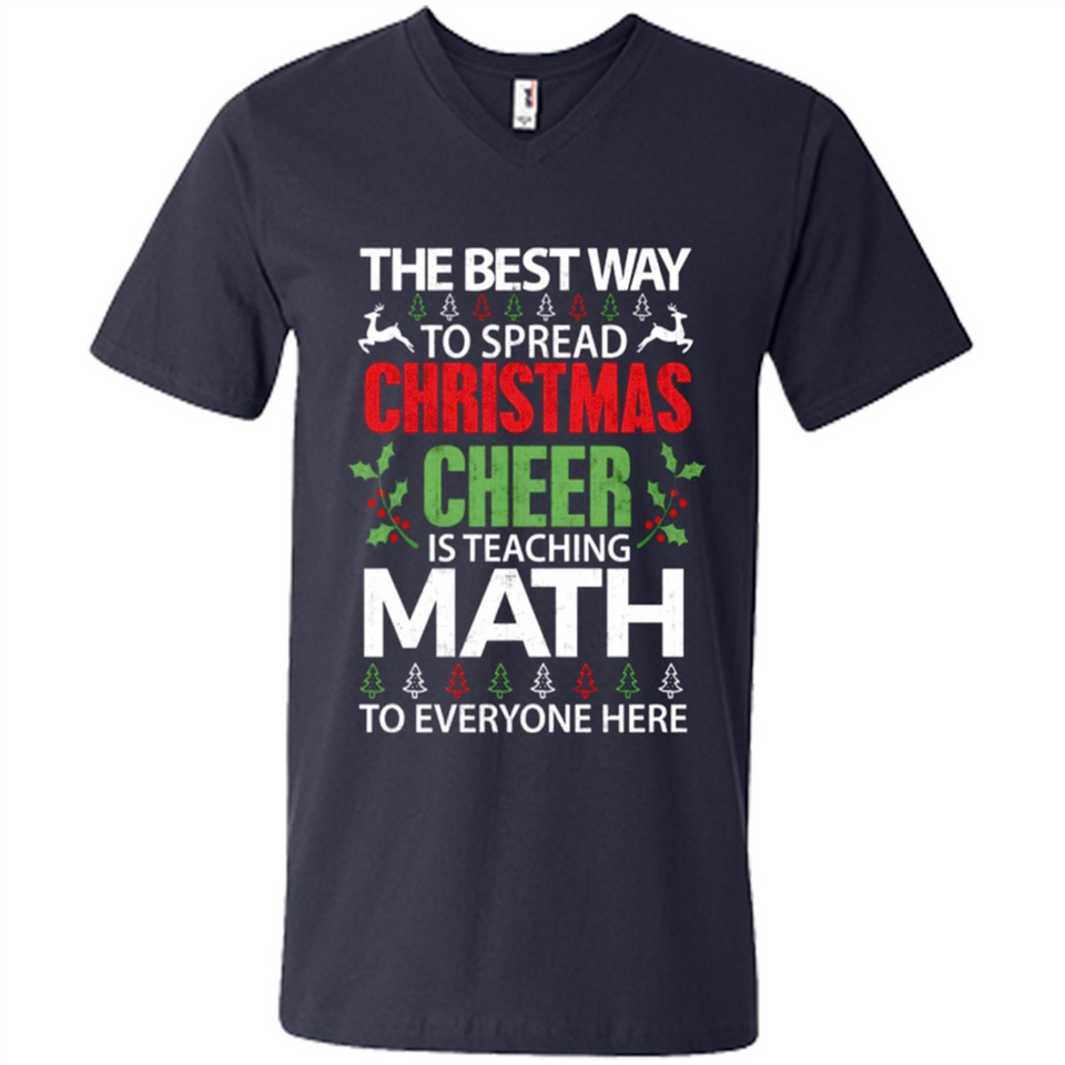 Math Teacher Christmas Shirt Christmas Cheer - Men's V-Neck