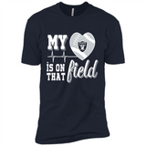 Oakland Raiders Football My Heart is on that Field - Premium Short Sleeve T-Shirt