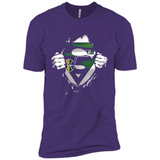 Utah Jazz And Superman Fans - Premium Short Sleeve T-Shirt