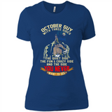 October Guy With Three Sides Quiet Fun Crazy - Ladies' Boyfriend T-Shirt