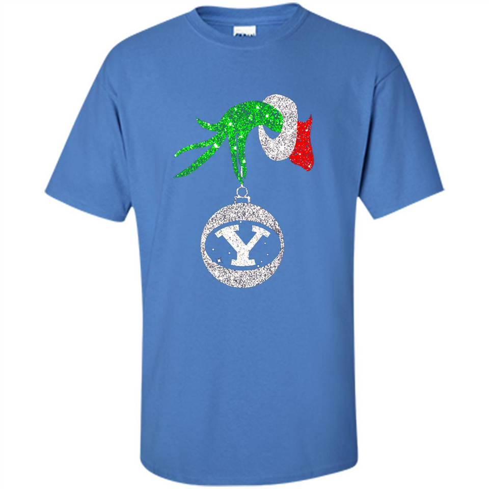 Fantastic Byu Cougars Glitter Grinch Monogram Ornament Christmas Gift - Shirt