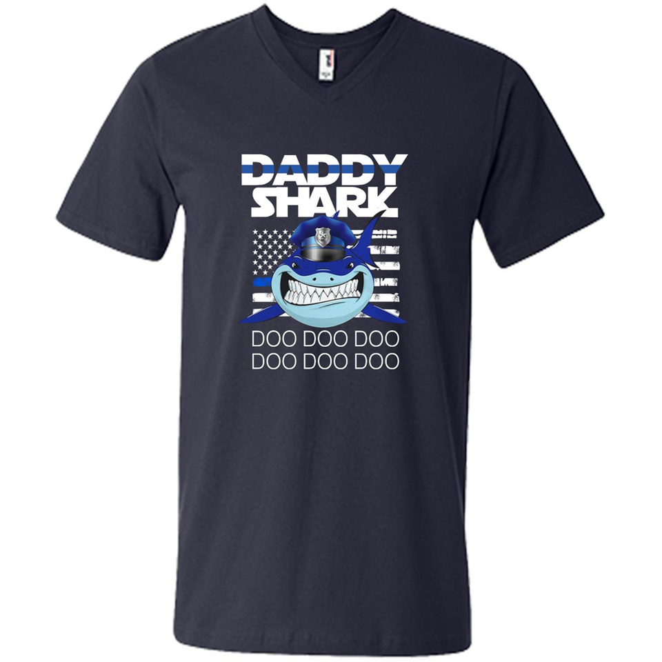 Police Daddy Shark Blue Line Tee