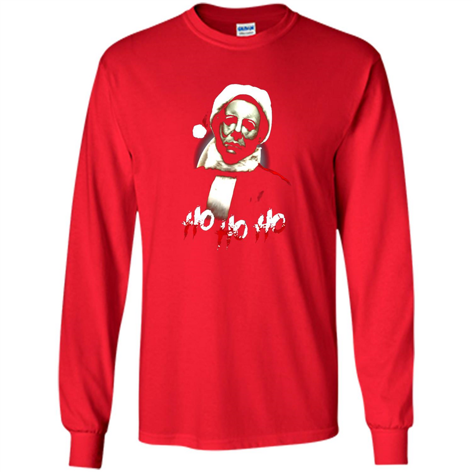 Santa Michael Myers Ho Ho Ho Merry Christmas Sweatshirt - Long Sleeve T-Shirt