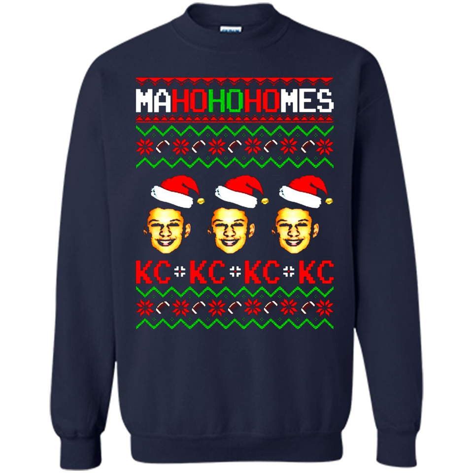 Patrick Mahomes Ma Ho Ho Homes Christmas sweatshirt PINGPONG - Sweatshirt