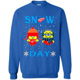 Snow Day Shirt For Detroit Red Wings Vs Minion Fans pingpong