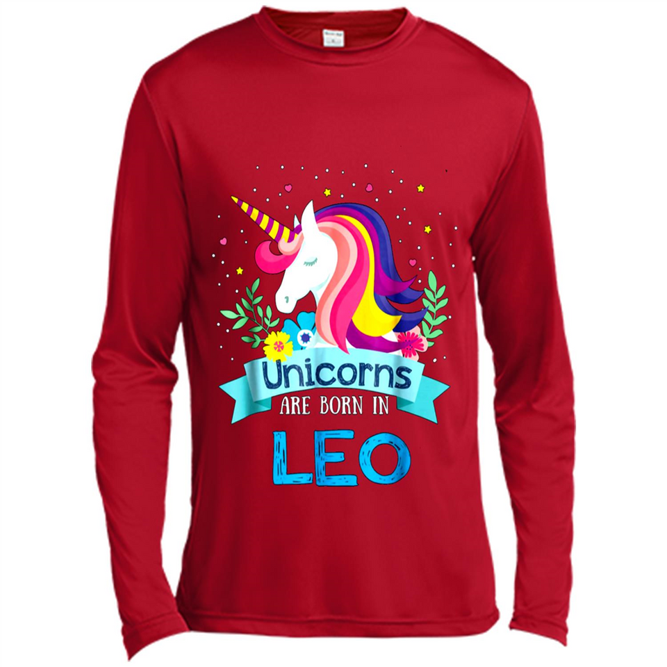 Unicorns are born in Leo Birthday Rainbow Gift Ladies Custom