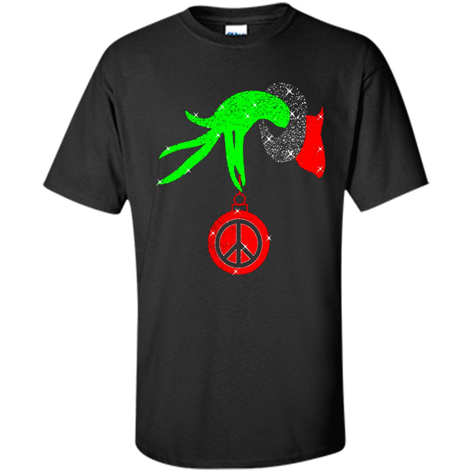 Christmas The Grinch Hand Holding Hippie Ornament - Shirt