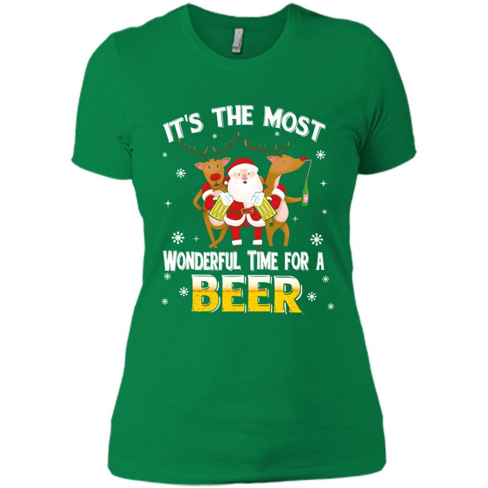 Its The Most Wonderful Time for a Beer - Ladies' Boyfriend T-Shirt
