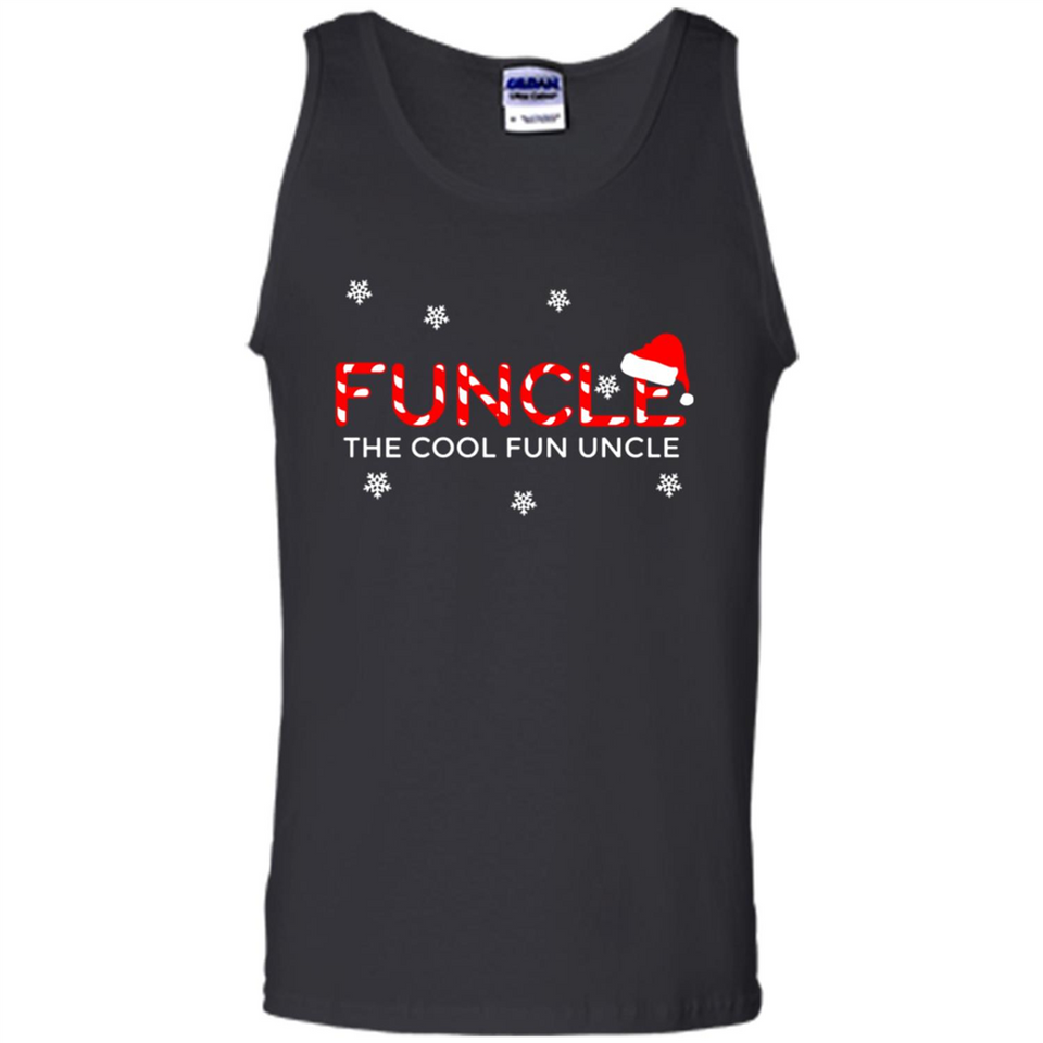 Mens Christmas Funcle The Cool Fun Uncle Definition Xmas - Tank Top