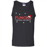 Mens Christmas Funcle The Cool Fun Uncle Definition Xmas - Tank Top