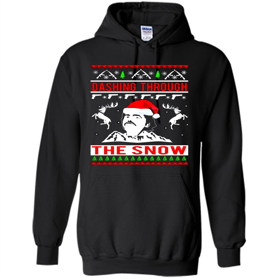 Narcos dashing through the snow Christmas sweatshirt PINGPONG