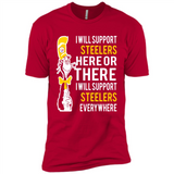 Shirt For Dr Seuss Cat And Pittsburgh Steelers Fans - Premium Short Sleeve T-Shirt