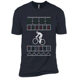 Christmas Ugly Sweater Cycling - Ugly Christmas Sweater - Premium Short Sleeve T-Shirt