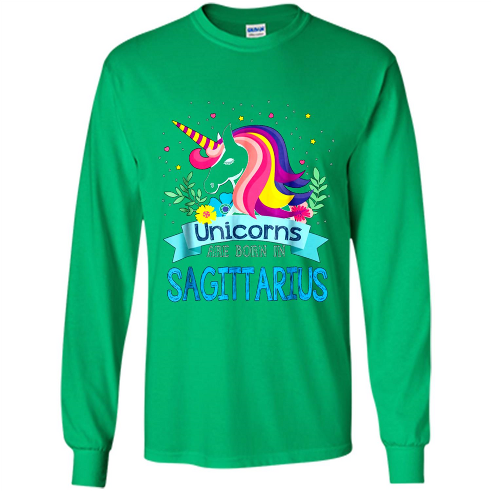 Unicorns are born in Sagittarius Birthday Rainbow Custom Ultra Cotton
