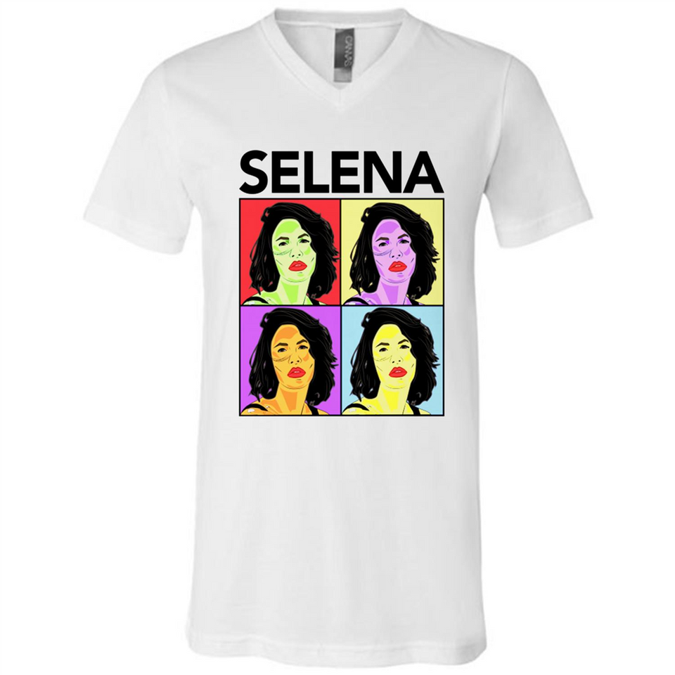 Selena Quintanilla Pop Art - Canvas Unisex V-Neck