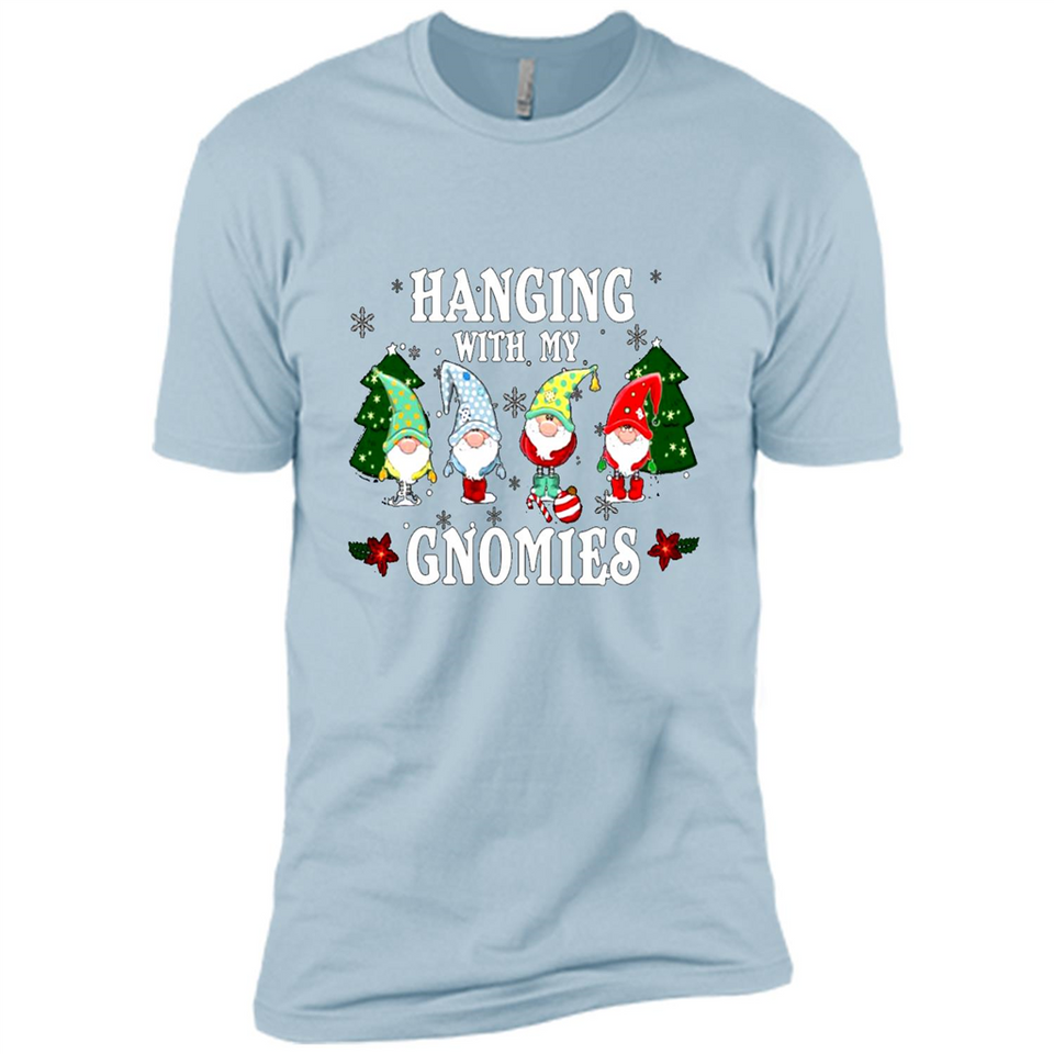 Christmas Garden Gnome Hanging With My Gnomies Shirt Sweater - Premium Short Sleeve T-Shirt