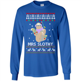 Mrs Slothy Christmas - Long Sleeve T-Shirt