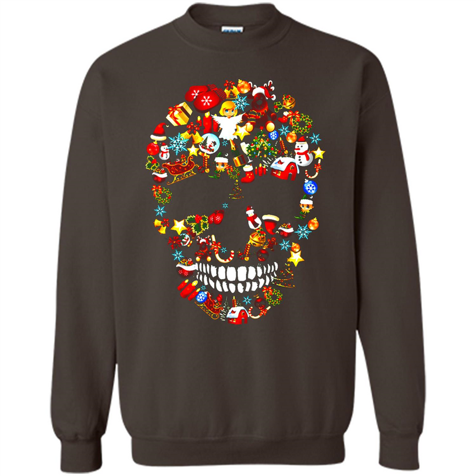 Skull Christmas Decorations Merry Xmas T-Shirt - Sweatshirt