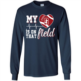 Stanford Cardinal Football My Heart is on that Field - Long Sleeve T-Shirt