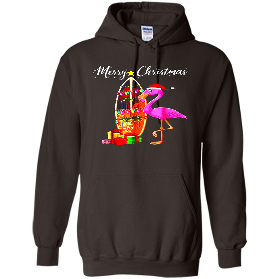 Flamingo Christmas Shirt, Merry Christmas Shirt , Flamingo - Hoodie