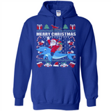 Ugly Christmas Santa Riding Dolphin - Hoodie